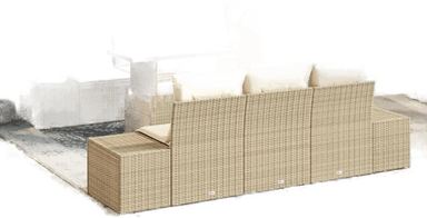 Vidaxl Hagesofa Set 6 pcs Beige