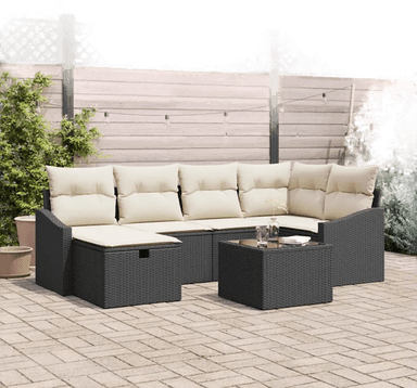 Vidaxl Sofa sett Svart og krem