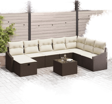 Vidaxl Hagesofa Set 9 pcs