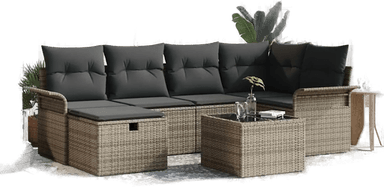 Vidaxl Hagesofa Set 7 pcs