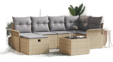 Vidaxl Hagesofa Set 7 pcs