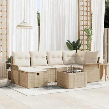 Vidaxl Hagesofa Set 7 pcs