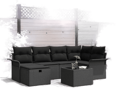 Vidaxl Hagesofa Set 7 pcs