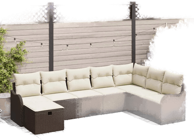 Vidaxl Hagesofa Set 8 pcs Brun