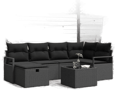 Vidaxl Hagesofa Set med pute