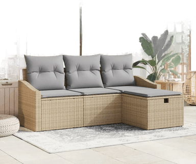 Vidaxl Sofa sett 4 pcs polyrotting