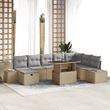 Vidaxl Hagesofa Set 9 pcs