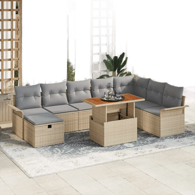 Vidaxl Hagesofa Set 9 pcs