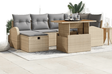 Vidaxl Hagesofa Set 7 pcs