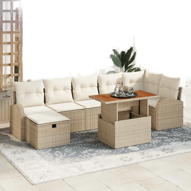 Vidaxl Hagesofa Set 8 pcs Beige