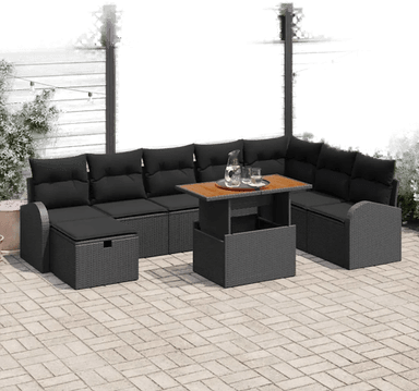 Vidaxl Hagesofa Set 9 pcs