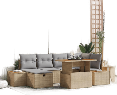 Vidaxl Hagesofa Set 7 pcs