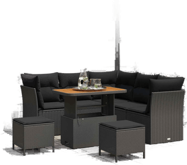 Vidaxl Hagesofa Set 8 pcs