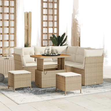 Vidaxl Hagesofa Set 8 pcs Beige