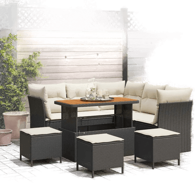 Vidaxl Hagesofa Set 9 pcs