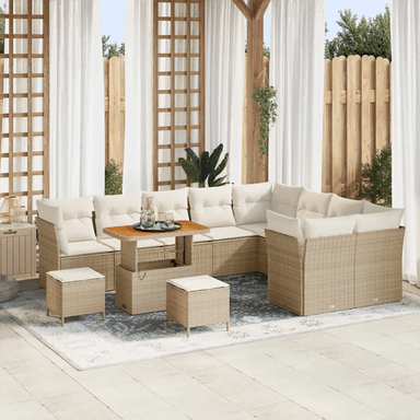 Vidaxl Hagesofa Set 12 pcs Beige
