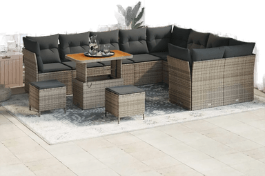 Vidaxl Hagesofa Set 12 pcs Grå