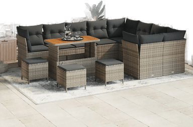 Vidaxl Hagesofa Set 13 pcs Grå