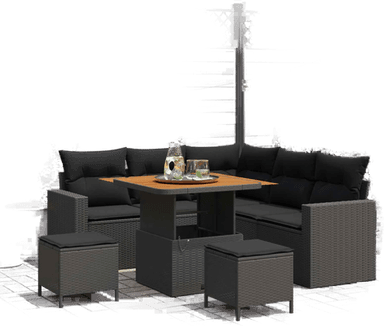 Vidaxl Hagesofa Set 8 pcs