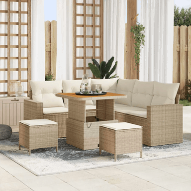 Vidaxl Hagesofa Set 8 pcs Beige