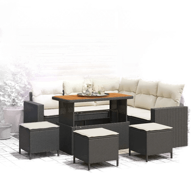 Vidaxl Hagesofa Set 9 pcs