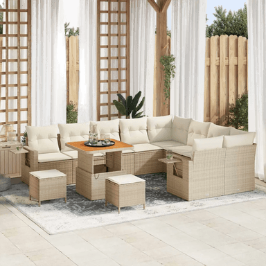 Vidaxl Hagesofa Set 12 pcs Beige