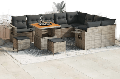 Vidaxl Hagesofa Set 12 pcs Grå