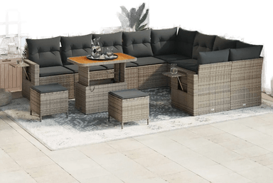 Vidaxl Hagesofa Set 12 pcs Grå