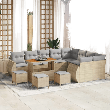 Vidaxl Hagesofa Set 13 pcs Beige