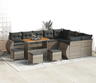 Vidaxl Hagesofa Set 13 pcs Grå