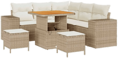 Vidaxl Hagesofa Set 8 pcs Beige