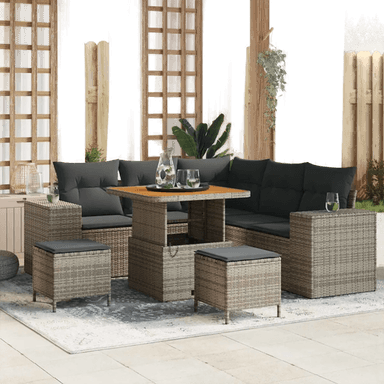 Vidaxl Hagesofa Set 8 pcs Grå