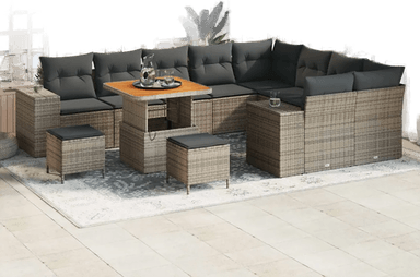 Vidaxl Hagesofa Set 12 pcs Grå