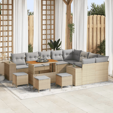 Vidaxl Hagesofa Set 13 pcs Beige