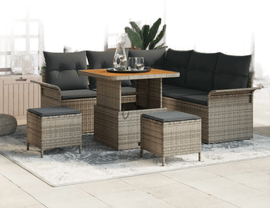 Vidaxl Hagesofa Set 8 pcs Grå