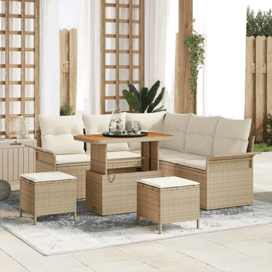 Vidaxl Hagesofa Set 8 pcs Beige