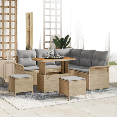 Vidaxl Hagesofa Set 8 pcs Beige