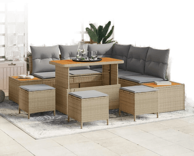 Vidaxl Hagesofa Set 9 pcs