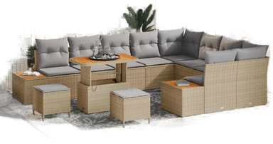 Vidaxl Hagesofa Set 12 pcs
