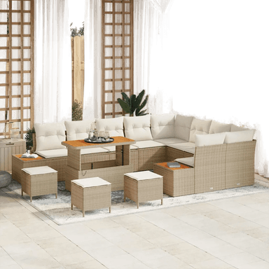 Vidaxl Hagesofa Set 13 pcs Beige