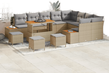 Vidaxl Hagesofa Set 13 pcs Beige