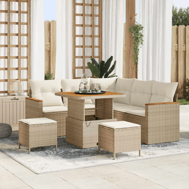 Vidaxl Hagesofa Set 8 pcs Beige