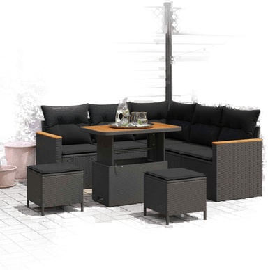 Vidaxl Hagesofa Set 8 pcs