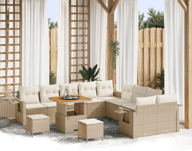 Vidaxl Hagesofa Set 13 pcs Beige