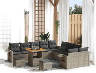 Vidaxl Hagesofa Set 13 pcs Grå