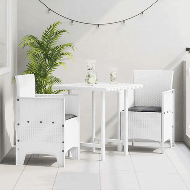 Vidaxl Hage Stol med pute 2 pcs Hvit