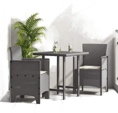 Vidaxl Hage Stol med pute 2 pcs Lysegrå