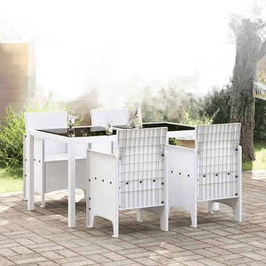 Vidaxl Hage Stol med pute 4 pcs Hvit