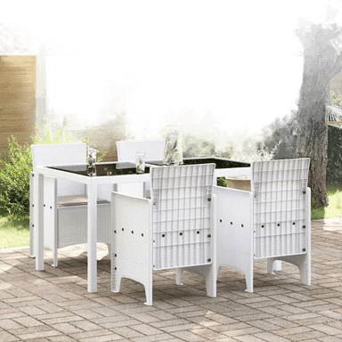 Vidaxl Hage Stol med pute 4 pcs Hvit