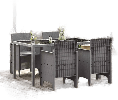 Vidaxl Hage Stol med pute Lysegrå